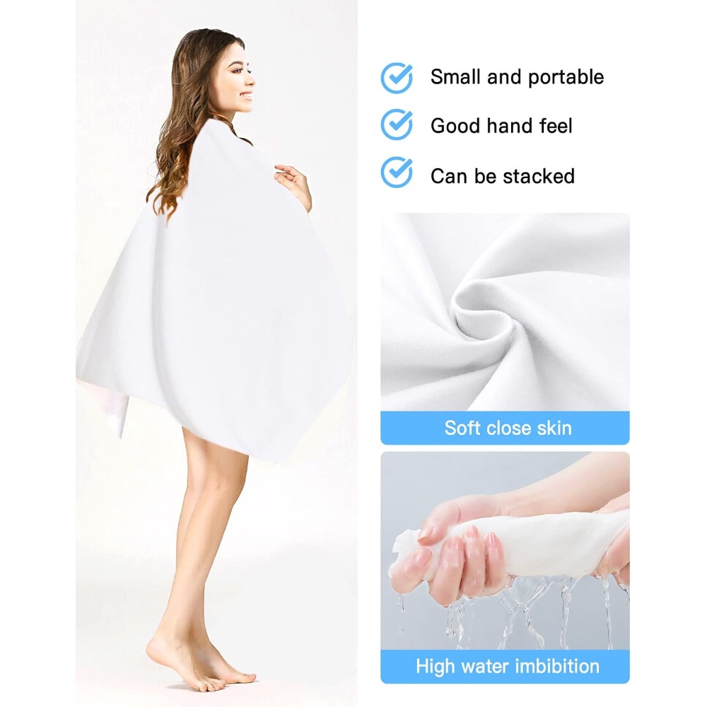 1pc Beach Towel Pure White Tow - Herbal Yoga recension och pris