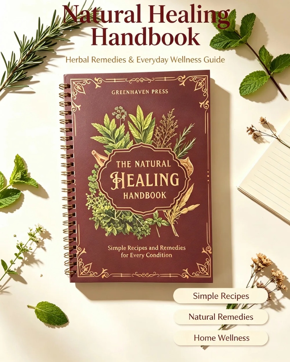 The Natural Healing Handbook N - Healing Wellness recension och pris